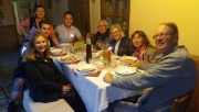 traditional dinner in malancrav saxon village in transylvania